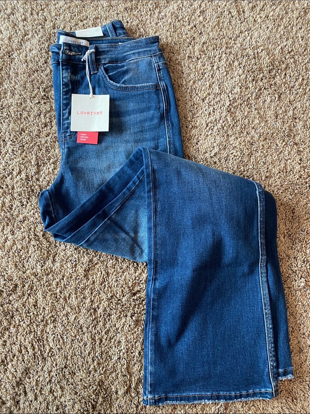 Lovezvet Women's Dark Indigo Wide Leg Jeans